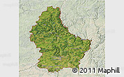 Satellite 3D Map of Luxembourg, lighten