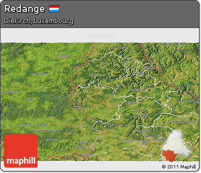 Satellite 3D Map of Redange
