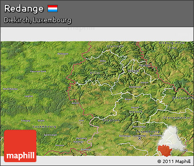 Satellite 3D Map of Redange