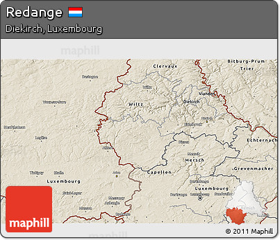 Shaded Relief 3D Map of Redange