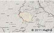 Shaded Relief 3D Map of Redange, semi-desaturated