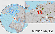 Gray Location Map of Redange, highlighted country