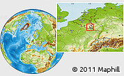 Physical Location Map of Redange, highlighted parent region