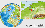 Physical Location Map of Redange