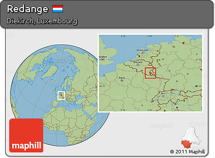 Savanna Style Location Map of Redange