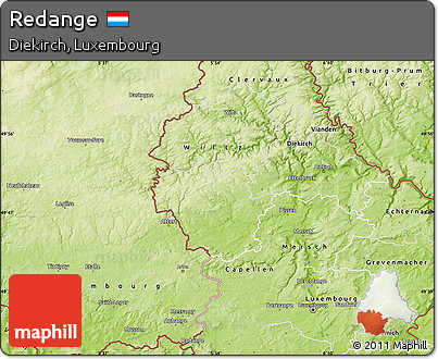 Physical Map of Redange