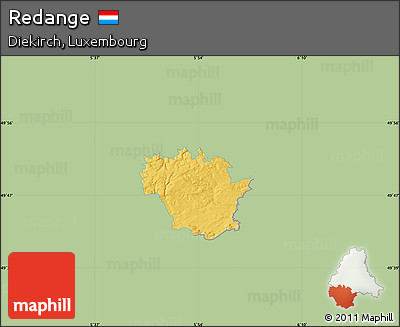 Savanna Style Map of Redange, single color outside