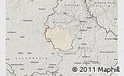 Shaded Relief Map of Redange, semi-desaturated