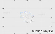 Silver Style Map of Redange, single color outside