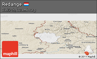 Classic Style Panoramic Map of Redange