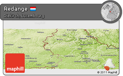 Physical Panoramic Map of Redange