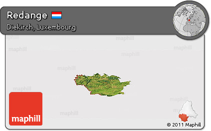 Satellite Panoramic Map of Redange, cropped outside