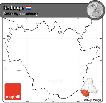 Blank Simple Map of Redange