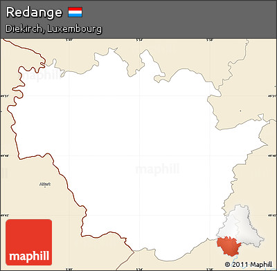 Classic Style Simple Map of Redange