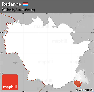 Gray Simple Map of Redange