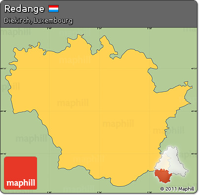 Savanna Style Simple Map of Redange, cropped outside
