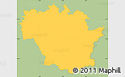 Savanna Style Simple Map of Redange, single color outside