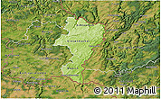 Physical 3D Map of Grevenmacher, satellite outside