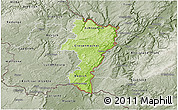 Physical 3D Map of Grevenmacher, semi-desaturated