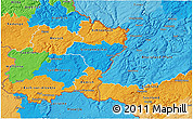 Political 3D Map of Grevenmacher