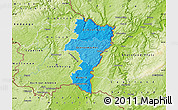 Political Shades Map of Grevenmacher, physical outside