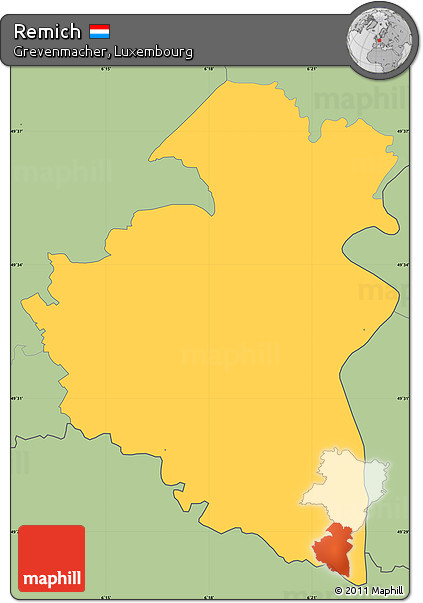 Savanna Style Simple Map of Remich