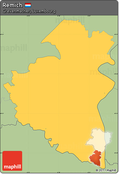 Savanna Style Simple Map of Remich