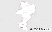 Silver Style Simple Map of Grevenmacher, cropped outside