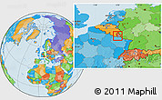 Political Location Map of Capellen, highlighted parent region