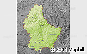 Physical Map of Luxembourg, darken, desaturated