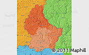 Political Shades Map of Luxembourg