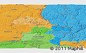 Political Panoramic Map of Luxembourg