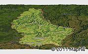 Satellite Panoramic Map of Luxembourg, darken