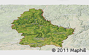 Satellite Panoramic Map of Luxembourg, lighten