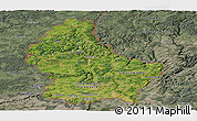 Satellite Panoramic Map of Luxembourg, semi-desaturated