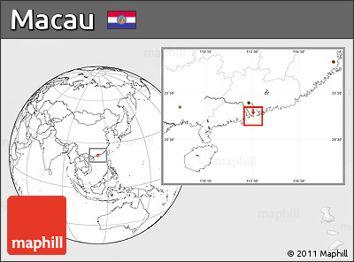 Blank Location Map of Macau