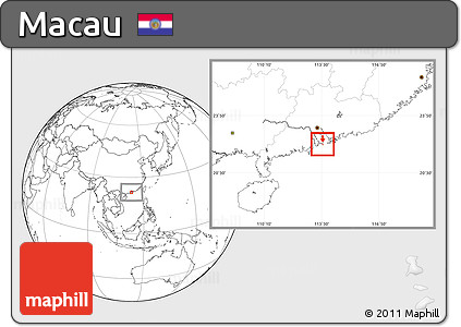 Blank Location Map of Macau