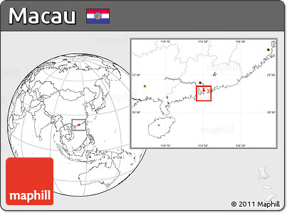 Blank Location Map of Macau