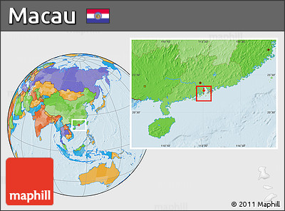 Political Location Map of Macau