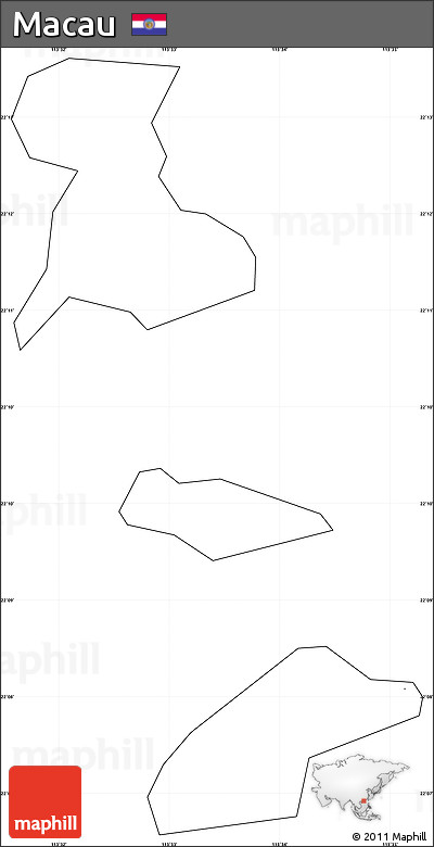 Blank Simple Map of Macau, cropped outside