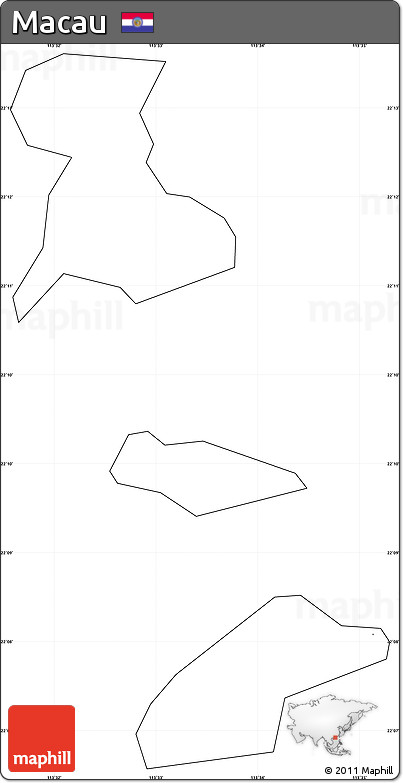 Blank Simple Map of Macau, cropped outside