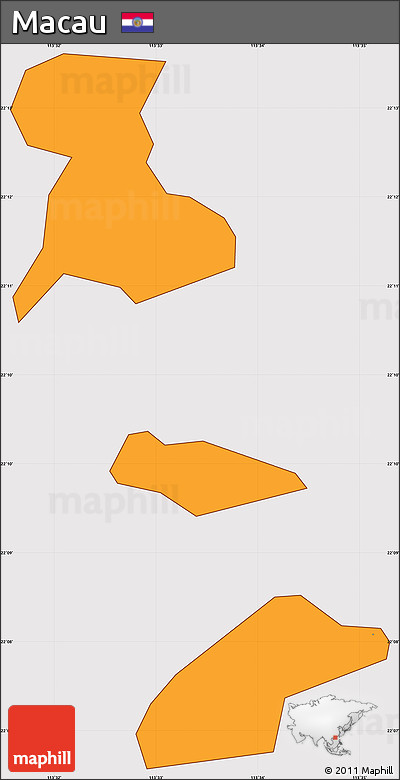Political Simple Map of Macau, cropped outside