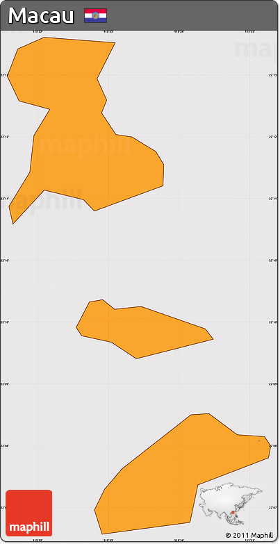 Political Simple Map of Macau, cropped outside