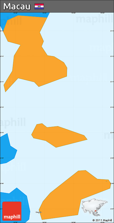 Political Simple Map of Macau