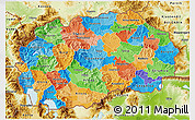 Political 3D Map of Macedonia, physical outside