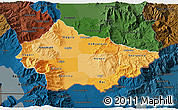 Political Shades 3D Map of Bitola, darken