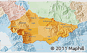 Political Shades 3D Map of Bitola, lighten