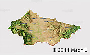 Satellite 3D Map of Bitola, cropped outside