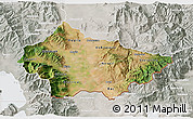 Satellite 3D Map of Bitola, lighten, semi-desaturated