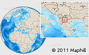 Shaded Relief Location Map of Capari